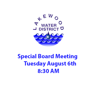Special Board Meeting 8-6-19 @ 8:30 AM